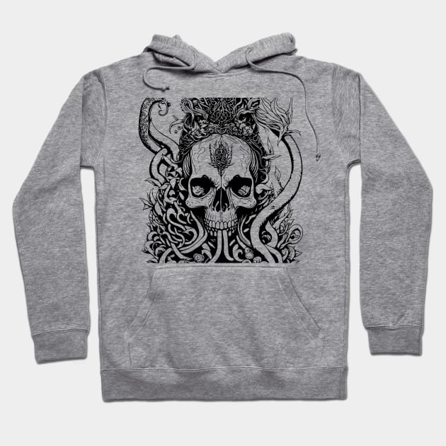 skull creature out of the sea Hoodie by lkn